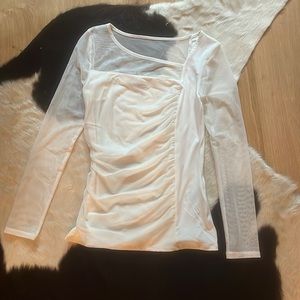 Y2K DKNY sheer A-Symmetrical Top